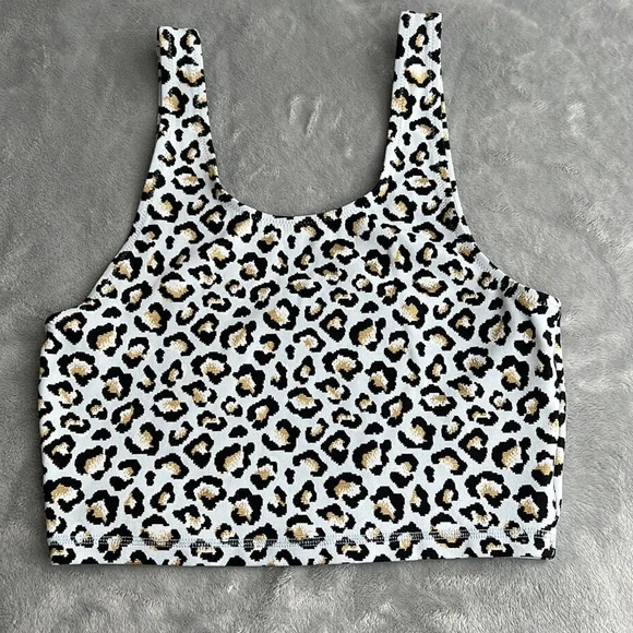 The Upside Ice Leopard Crop Top Size 8 - Picture 3 of 12